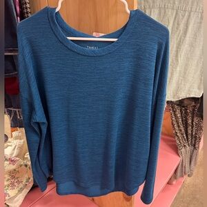 Time and Tru Vibrant Blue Knit Top